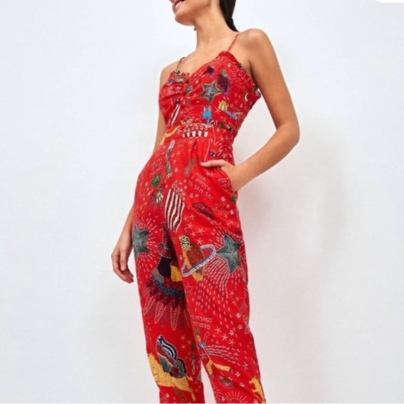 FARM RIO carnival jumpsuit. Size small - Picture 1 of 5